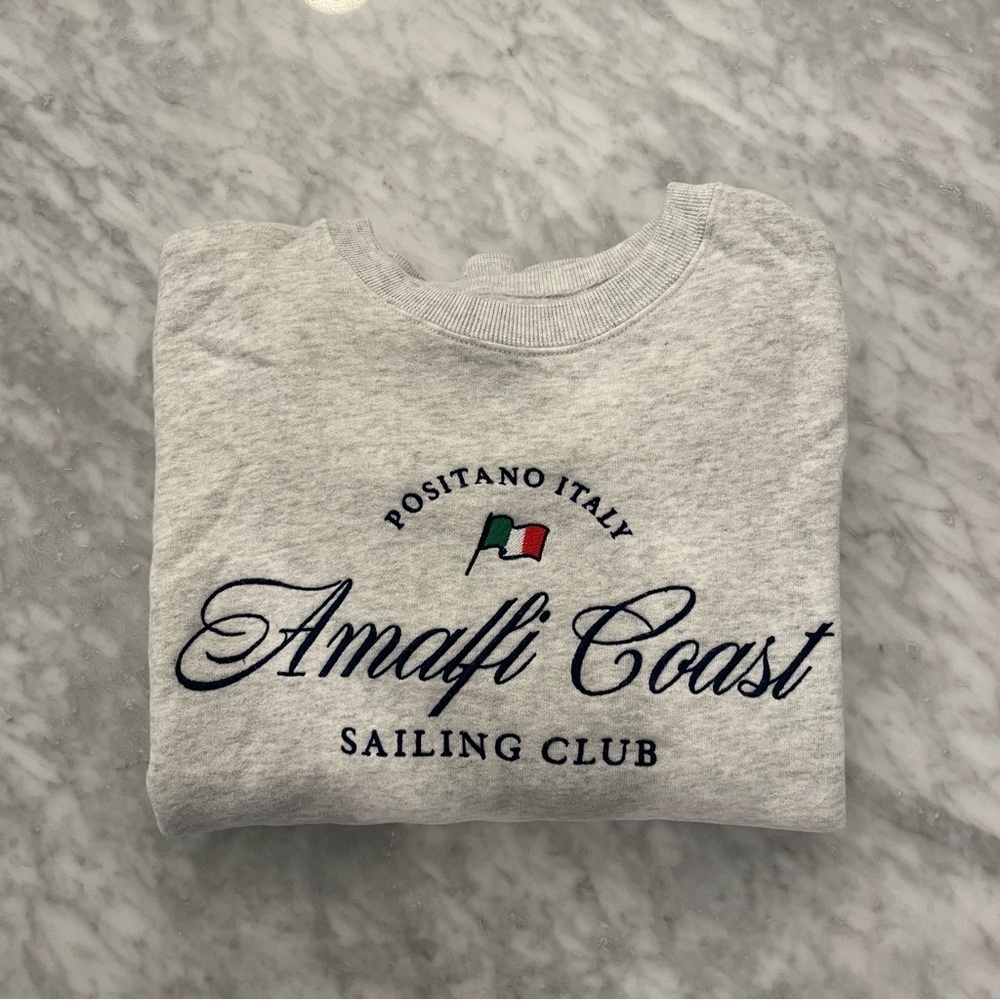 Hollister Easy Amalfi Coast Graphic Crew Sweatshirt XSmall - Picture 4 of 7